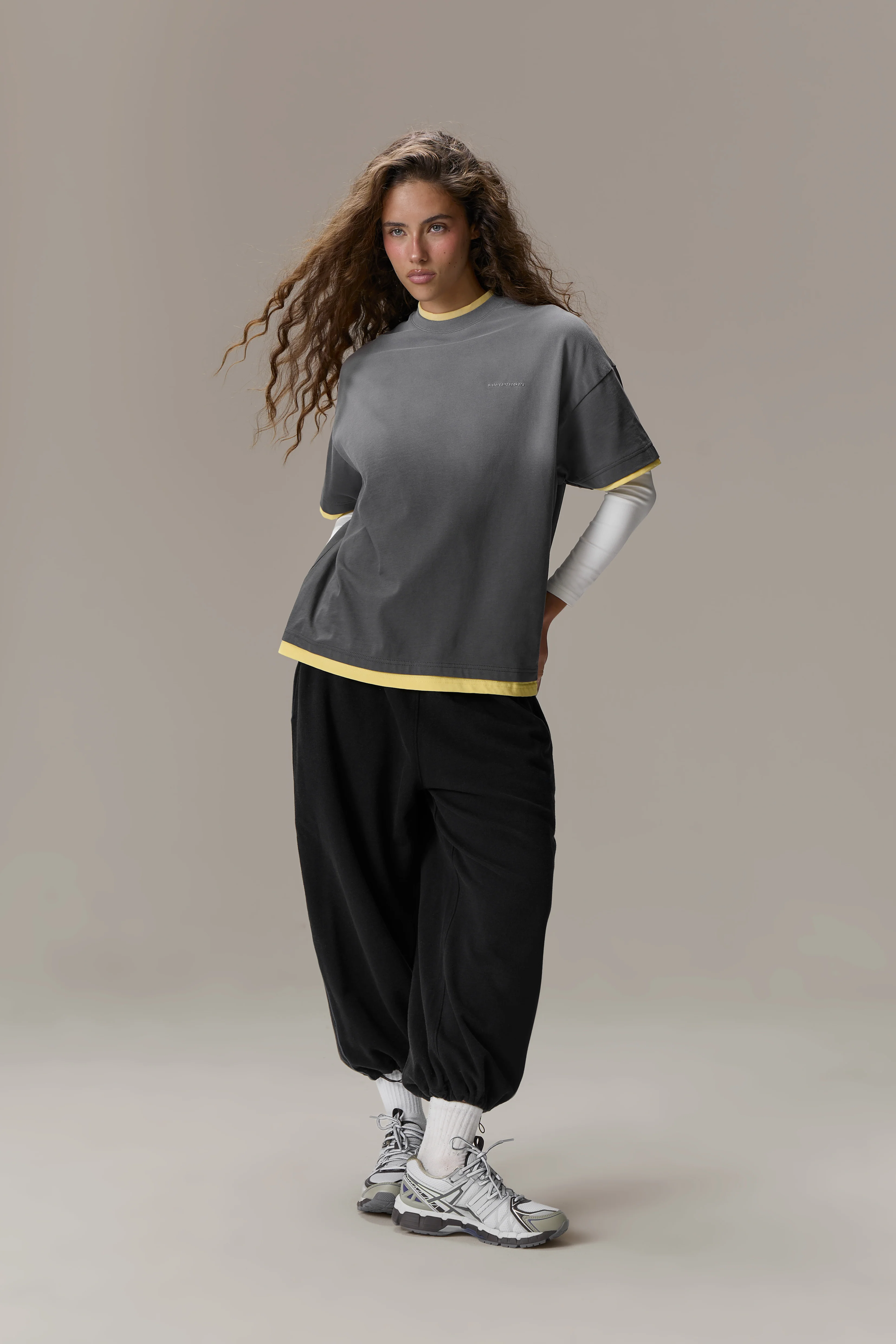 Alban Oversized Tee in Washed Charcoal - Image 4