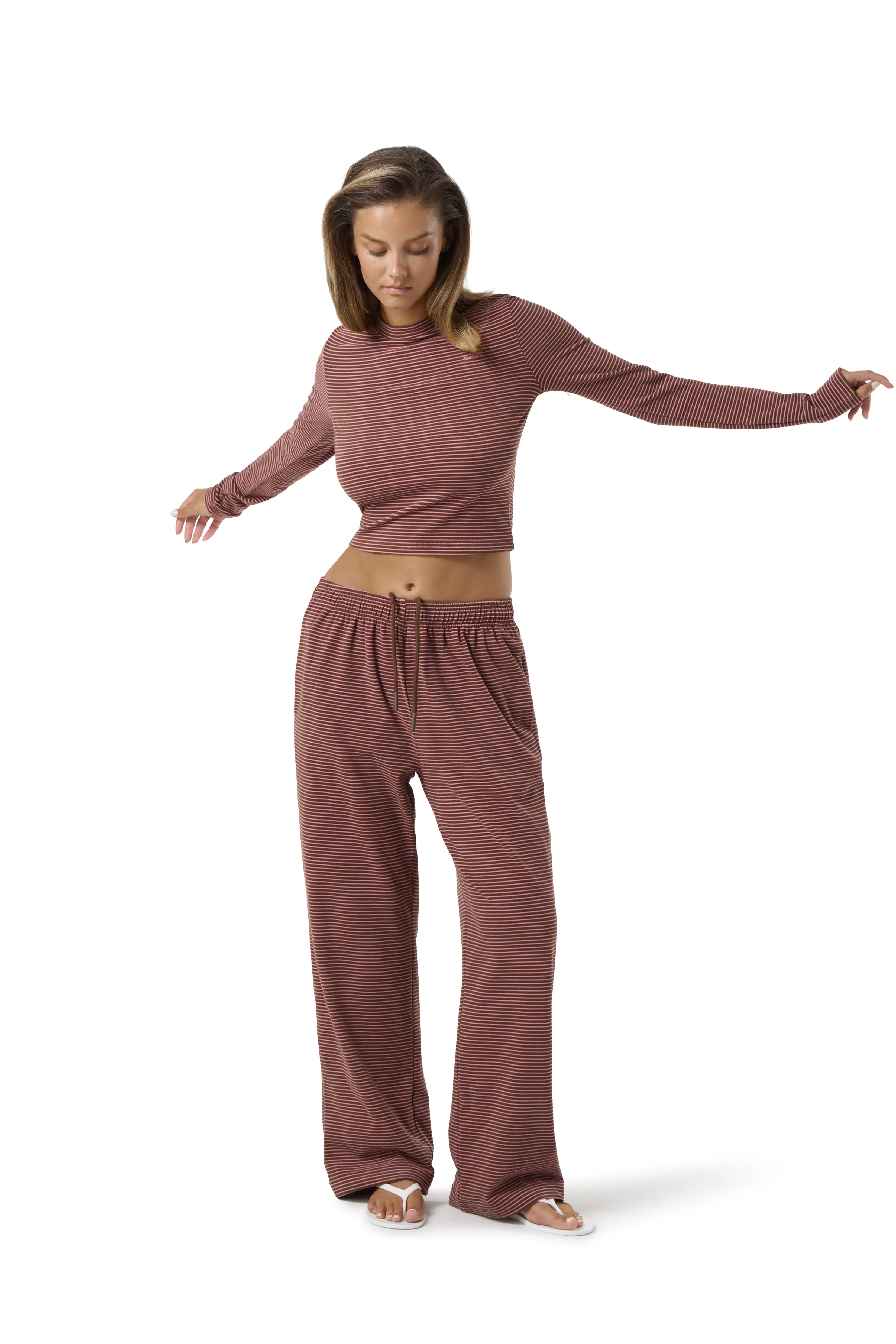 Wilbur Soft Longsleeve Top in Brown - Image 6